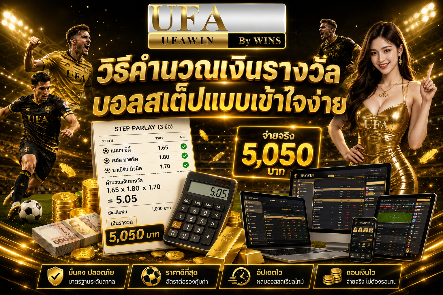 วิธีคำนวณเงินรางวัลบอลสเต็ปแบบเข้าใจง่าย